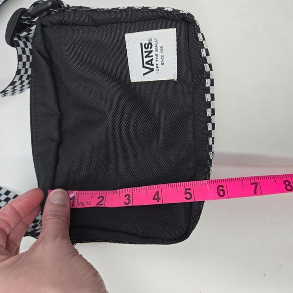 Vans All Day Crossbody Bag Black Checkerboard Strap Skater Emo Scene - Picture 12 of 12